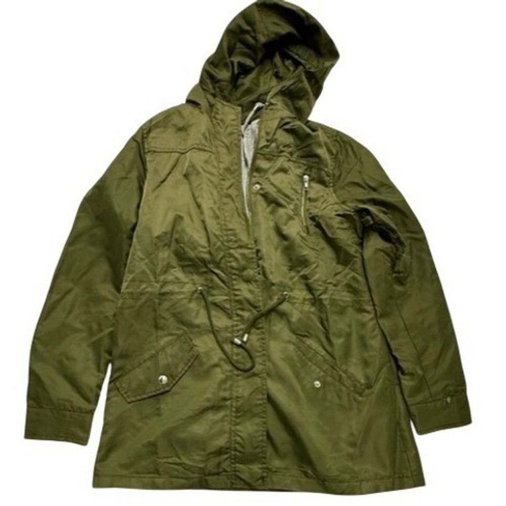 Love‎ Chemiztry Olive Green Hooded Anorak Utility Jacket Women's Medium
